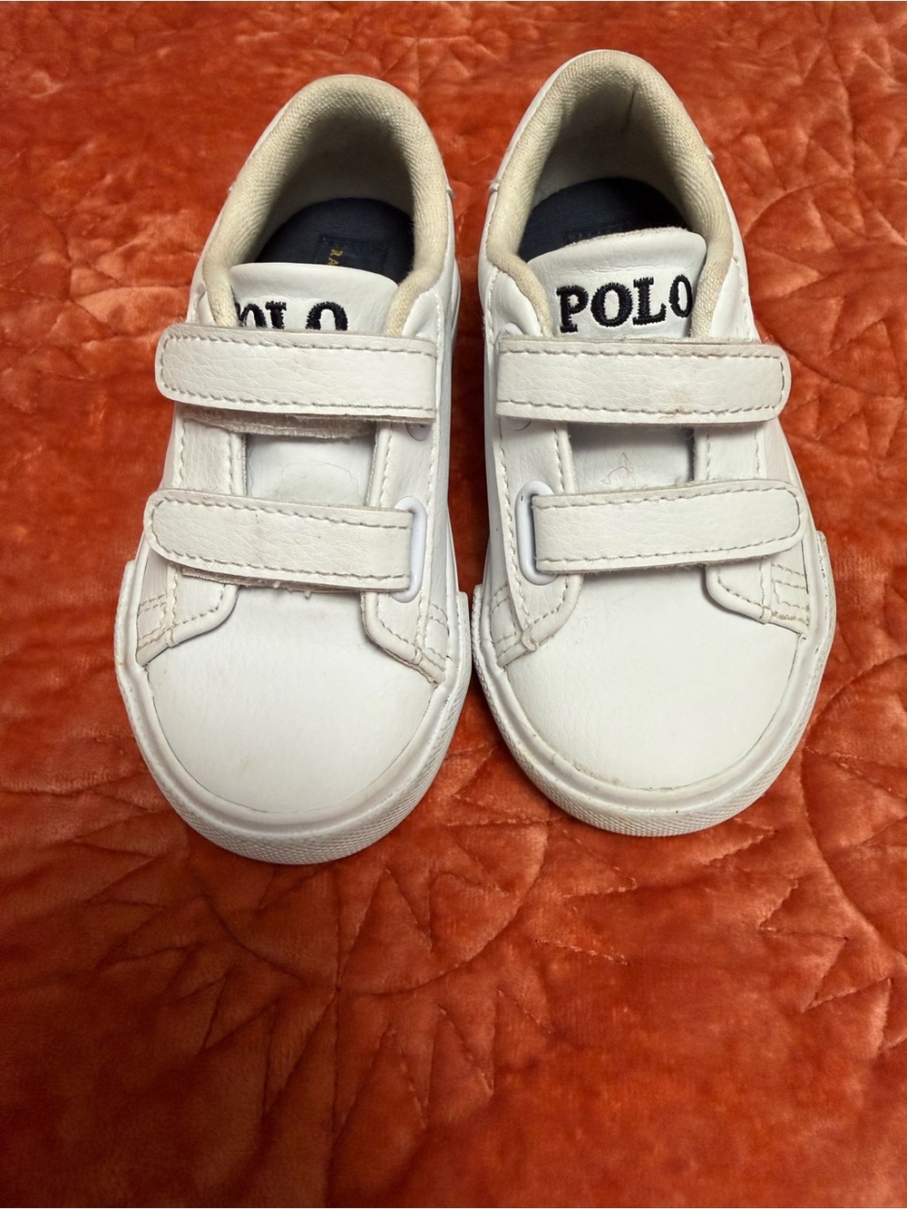 Polo by Ralph Lauren White toddler Velcro Sneakers